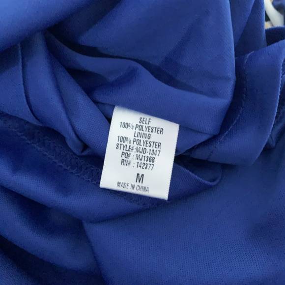 may & july cocktail dress M blue strappy - Picture 6 of 8